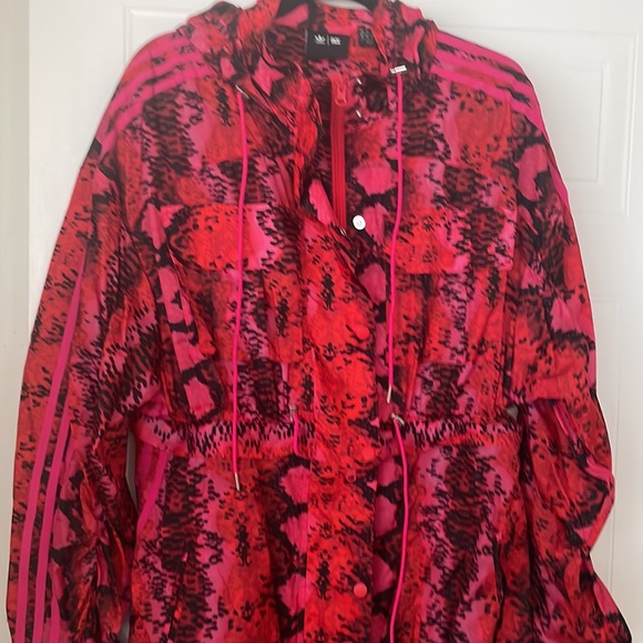 adidas X Ivy Park Allover Print Long Convertible Jacket - Picture 2 of 3